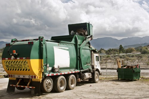 Professional team operating grab hire services